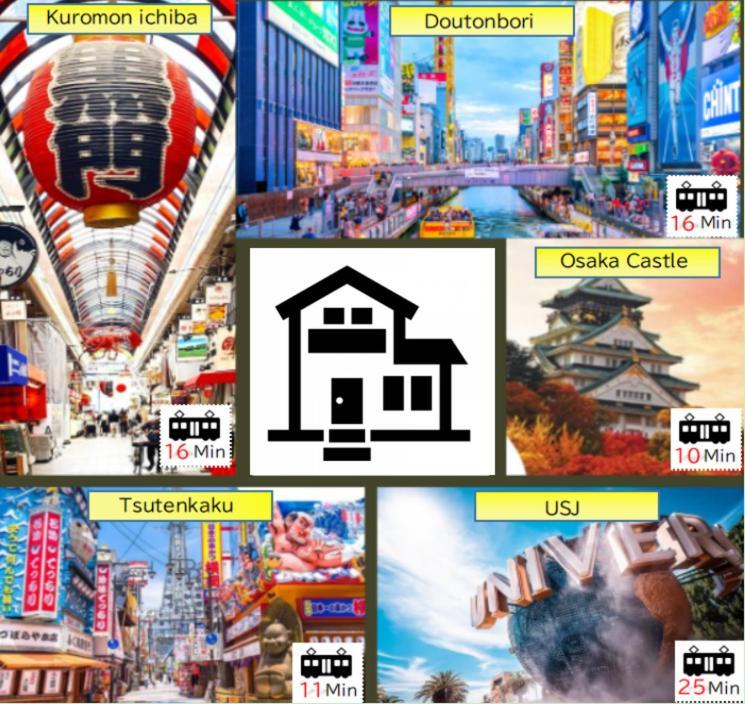 오사카 Jr天王寺駅・寺田町駅から徒歩圏内！ファミリー大歓迎の広々欧風ハイツ！ 아파트 외부 사진